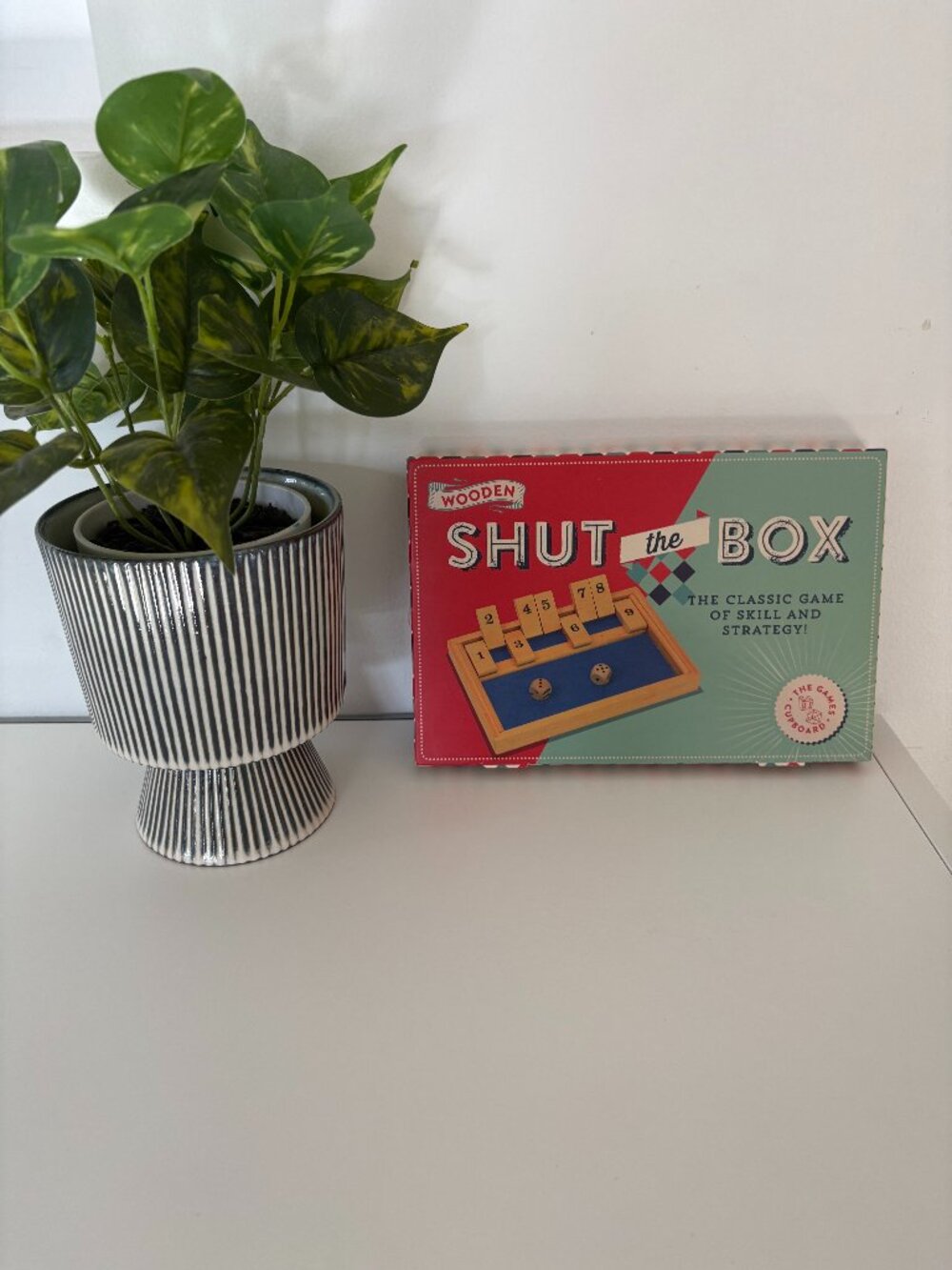 Shut The Box Wooden Dice Game Family Travel Game Complete Classic Strategy